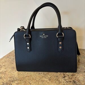 NWT Kate Spade Black Pebbled Leather Lise Mulberry Street Bag